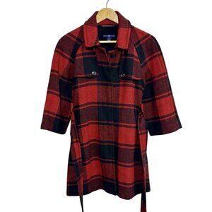 Gap Womens Red & Black Plaid Jacket Size S